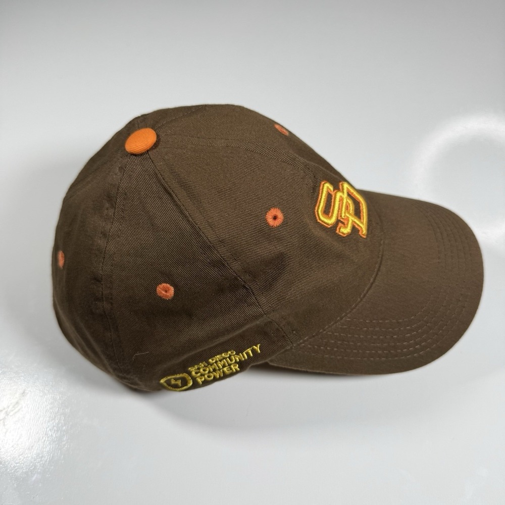 Vintage San Diego Padres 1984 Hat Brown Adjustable Cap Yellow & Orange "SD" Logo - Picture 4 of 6